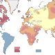 The global distribution of Blood Type O: the most common blood type.