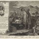 Depiction of Amerigo Vespucci finding the Southern Cross constellation with an "astrolabium".