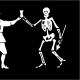 This flag signifies defiance of death.