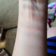 Finger and brush swatches from the Bare Minerals Sexy Neutrals Palette. The finger swatches are on top, with the brush swatches below each one. As you can see, the shimmery shades come off a lot more pigmented than the pale mattes.