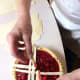 You weave the next strip of dough under, over and under the three you have laid down already.