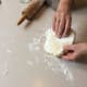 Turn the dough over.