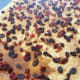 Spread the fruit mixture on the dough evenly.