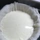 Drain the whey from the curds (12 hours).