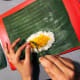 Place two teaspoons of coconut filling over the rice.