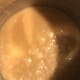 With the additions of heavy cream, corn syrup and peanut butter, the caramel is almost ready.