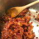 Crispy bacon is just beautiful. This is the start. Rendering over medium low helps get the most fat out of the bacon and achieve the crispiest result.