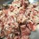 Start with dicing the bacon, or the bacon and ham if you are using both. Render over medium low heat and be patient, You want to get as much of the bacon grease out of it as possible, and low, long cooking does it best.
