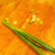 Chop green onions