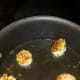 Pan-frying the dots.