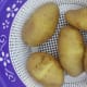 Slits made in potatoes for easy boiling and peeling.