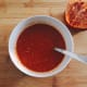 Sambal paste after it has been blended.