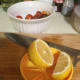 The fresh lemon juice helps tie the dish's flavors together.