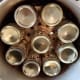For some reason I can't get the picture to turn over. But my canner holds nine pint jars. You don't want them to touch each other or the sides of the canner while cooking.