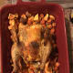 As you can see, this recipe turns out fine even if the bird is breast side up. I kind of like the skin on the breast meat a bit more crispy so I'll often cook mine breast side up.