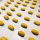 Set the cookies on a baking pan.