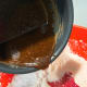 Combine the palm sugar with the cassava and coconut milk mixture.