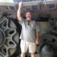 The treads alone are more than six feet tall.