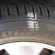 The outer rear tire is not scuffing as far around the shoulder as the front is. I should either run a bit less pressure in the rear or more in the front.