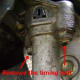 EE. Remove the bolts to remove the timing belt tensioner.