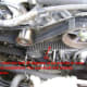 FF. To make the belt easier to remove, and the new belt easier to install, advance the camshafts slightly by twisting the belt 45 degrees at (a) and (b).