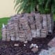 The last batch of pavers, stacked for removal.
