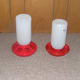 Water dispenser and food dispenser.