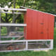 You can see the narrow door here on the left side. Eventually we will cut out a window to the left of the door.