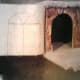 Arched door cut.