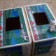 Tape two boxes together to make a second floor.