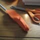 Step 4. Use a tool to reverse the sewn rectangle.
