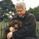 Former president Bill Clinton with his Lab, Buddy.