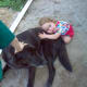 Dakota always love attention from his kids, even visiting nieces!