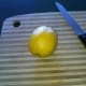Cut a lemon in half.