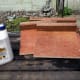 Teak oil rubbed into underside of the platforms prior to upholstering.