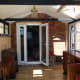 The conservatory, as a blank canvas, before building in the cat tree and cat highway.