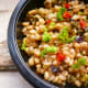 Pearled spelt salad with kale and lemon tahini dressing