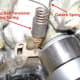 Timing belt tensioner pulley spring.