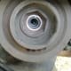 Crankshaft pulley bolt removed.