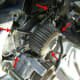 Water pump mounting bolt location.