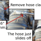 Remove the hose clamp holding the air inlet to the intake.