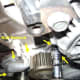 Z. Removal of the the 5SFE water pump mounting bolts