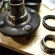 BB. Wheel hub with wheel bearing seal and inner race removed