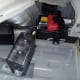 Brake controller has been unbolted and swung out of the way for easier battery removal. Without this step it is difficult to lift the battery out.