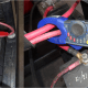 The Amp Clamp must be over all of the positive or negative cables.