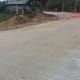 This is what a sand covered road looks like. Sand can be washed on the road or carried by other bikes from construction sites.
