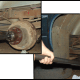 Axle slides right out.