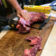 The blade vibration will make the job tricky. Avoid having bystanders when possible.
