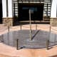 A 9-ft diameter granite sundial at The Surprise Crossing shopping Center in Surprise Arizona.