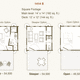 3 different floorplans available for the smallest Ready Structures cottage, the 1414S. The additional $5,000 for the Solo or Sleeper options gives you more in terms of furniture, and either a bath (Solo) or 1/2 bath (Sleeper).